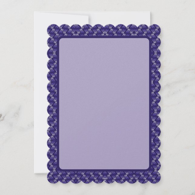 Cartes Pour Fêtes Annuelles Vague de prune profonde (Devant)