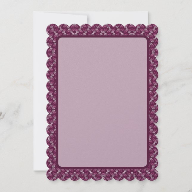 Cartes Pour Fêtes Annuelles Vague Rose de canneberges (Devant)