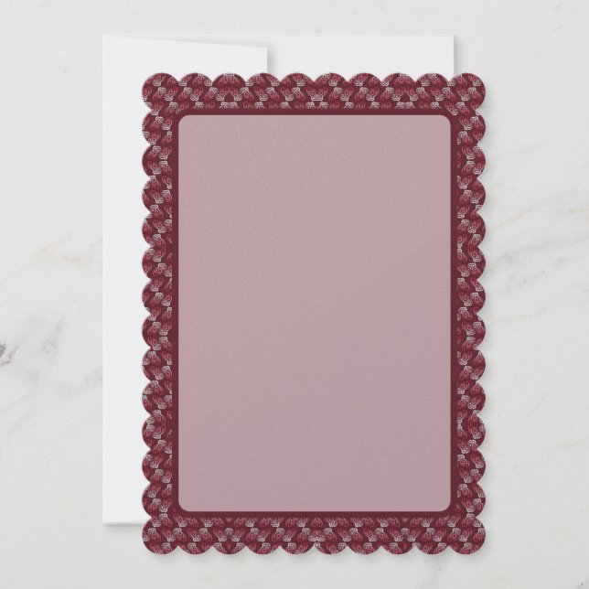 Cartes Pour Fêtes Annuelles Vague rouge rose (Devant)