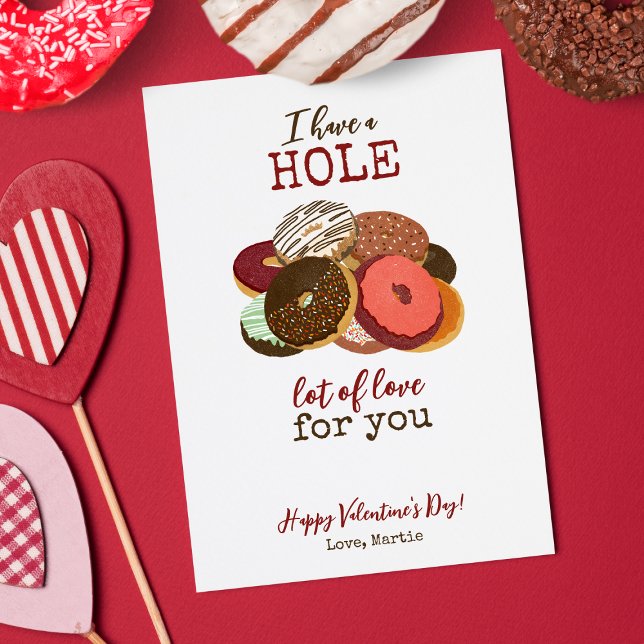 Cartes Pour Fêtes Annuelles Valentin Donut (Créateur téléchargé)