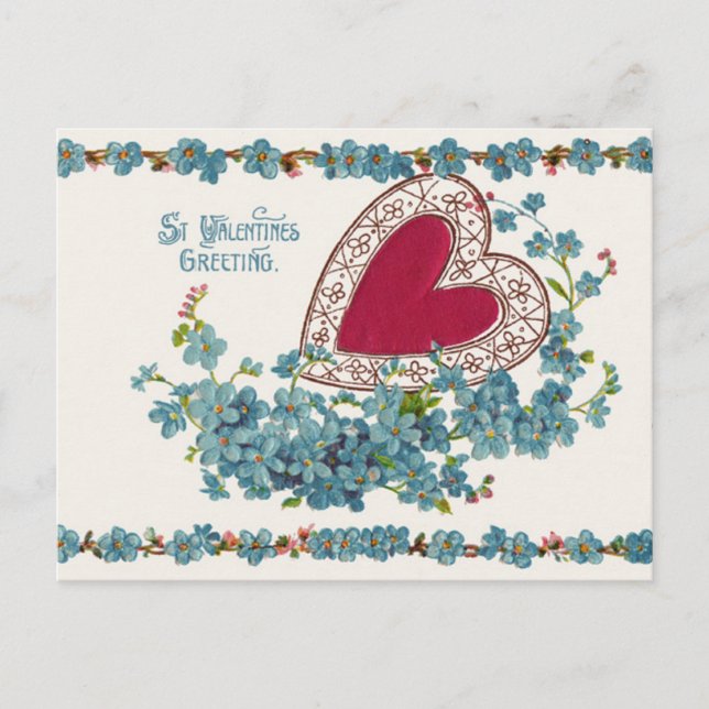 Cartes Pour Fêtes Annuelles Valentin Greeting With Heart (Devant)
