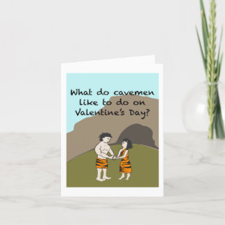 Cartes Pour Fêtes Annuelles Valentin homme des cavernes