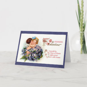 Cartes Pour Fêtes Annuelles Valentin victorien "La Félicité des Baisers" Cupid