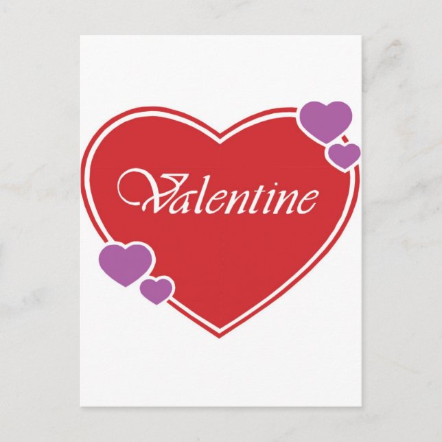 CARTES POUR FÊTES ANNUELLES VALENTINE (Devant)