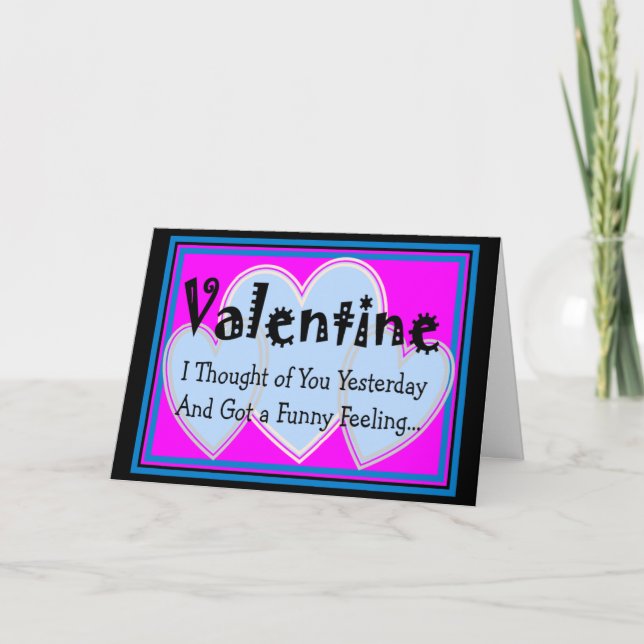 Cartes Pour Fêtes Annuelles Valentine "a obtenu un sentiment drôle" hilare et (Devant)