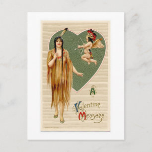 Cartes Pour Fêtes Annuelles Valentine amérindienne Vintage