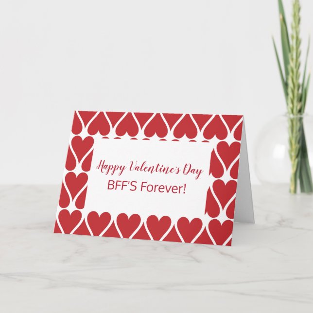 Cartes Pour Fêtes Annuelles Valentine Ami BFF Forever (Devant)