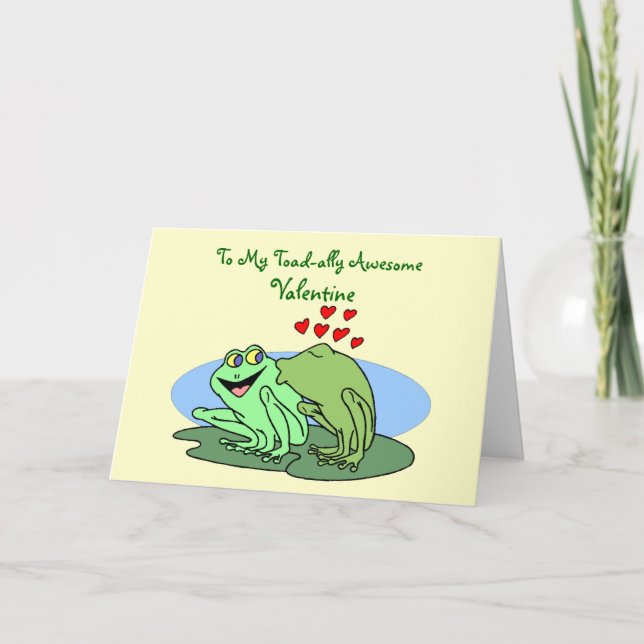 Cartes Pour Fêtes Annuelles Valentine aux allures de crapaud (Devant)