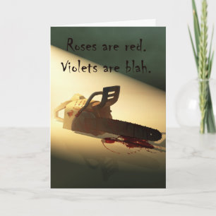 Cartes Pour Fêtes Annuelles Valentine avec la tronçonneuse de zombi