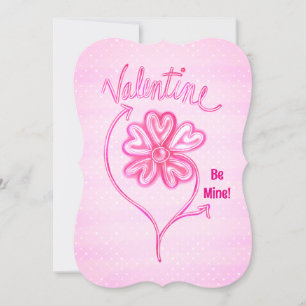Cartes Pour Fêtes Annuelles Valentine Be Mine Rose Hearts Flower Art