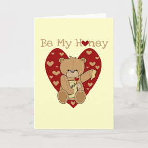 Cartes Pour Fêtes Annuelles Valentine Be My Honey Tshirts et cadeaux