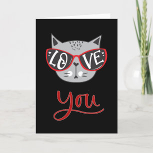 Cartes Pour Fêtes Annuelles Valentine Cat   VOUS AIMER HEUREUSE SAINTE-VALENTI
