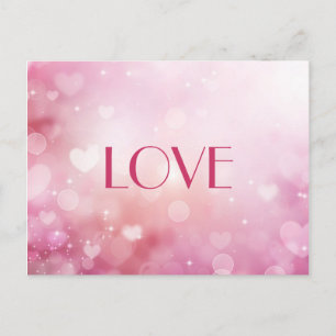 Cartes Pour Fêtes Annuelles Valentine Coeurs Abstrait Arrière - plan rose
