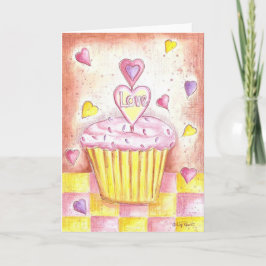 Cartes Pour Fêtes Annuelles Valentine Cupcake