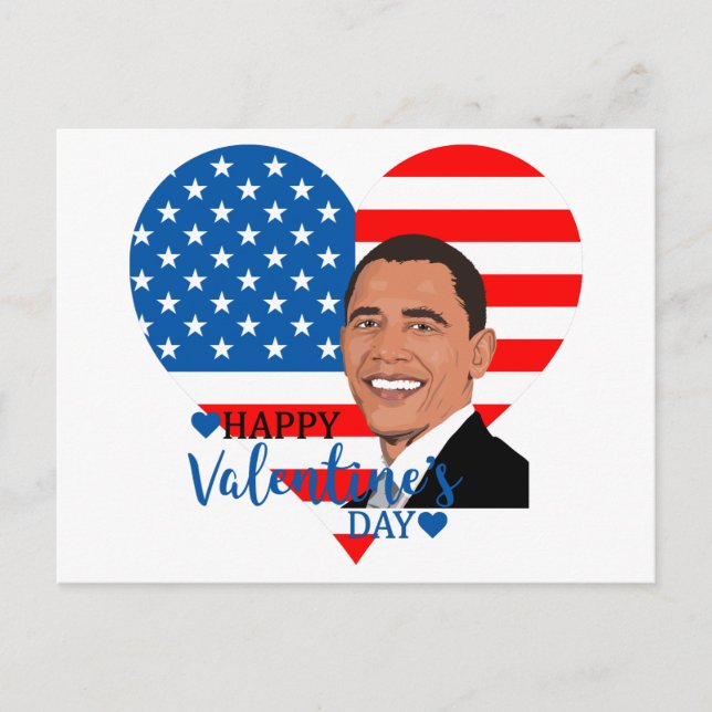 Cartes Pour Fêtes Annuelles valentine de Barack Obama (Devant)