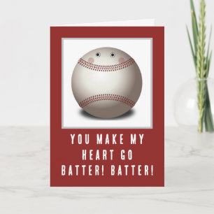 Cartes Pour Fêtes Annuelles Valentine de baseball