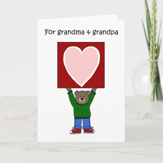 Cartes Pour Fêtes Annuelles valentine de grands-parents (Devant)