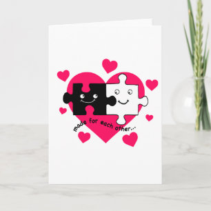 Cartes Pour Fêtes Annuelles Valentine Design : Fabriqué pour l'un l'autre!