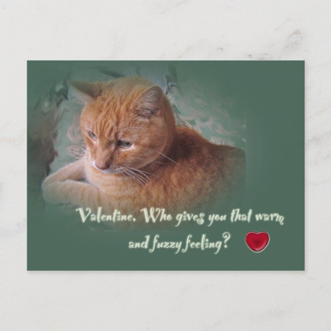 Cartes Pour Fêtes Annuelles Valentine du chat (Devant)