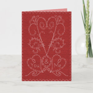 Cartes Pour Fêtes Annuelles Valentine en points