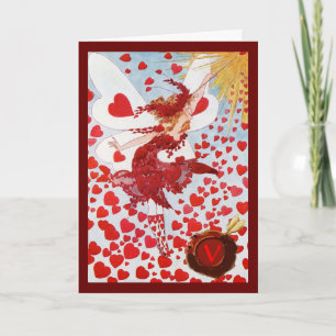 CARTES POUR FÊTES ANNUELLES VALENTINE FAIRY AVEC BAIGNOIRE, MONOGRAPHIE DE SCE