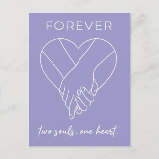 Cartes Pour Fêtes Annuelles Valentine Forever Design | Couple One Heart