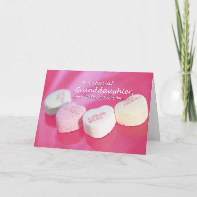 Cartes Pour Fêtes Annuelles Valentine Heart Candy Grandgirl (Devant)