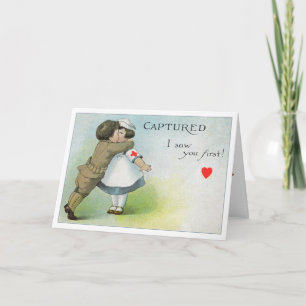 Cartes Pour Fêtes Annuelles Valentine Je t'ai vu en premier