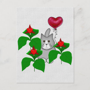 Cartes Pour Fêtes Annuelles Valentine Kitty Chat