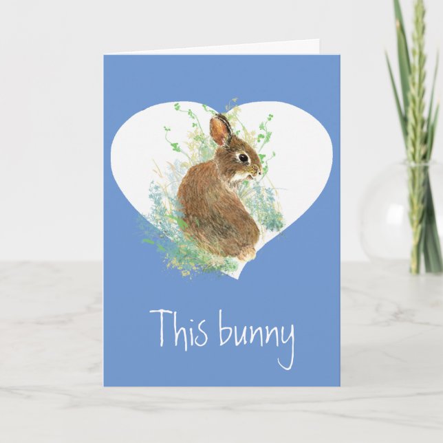 Cartes Pour Fêtes Annuelles Valentine Love Amusement Amusant Un Lapin Vous Aim (Devant)