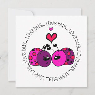 Cartes Pour Fêtes Annuelles Valentine Love Bug