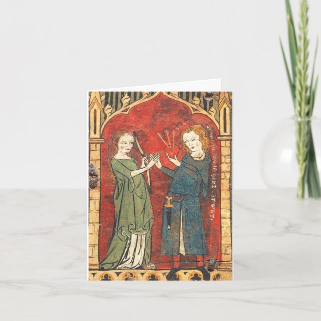 Cartes Pour Fêtes Annuelles Valentine médiévale (Devant)