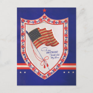 Cartes Pour Fêtes Annuelles Valentine militaire vintage