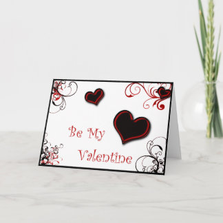 Cartes Pour Fêtes Annuelles valentine noire et blanche