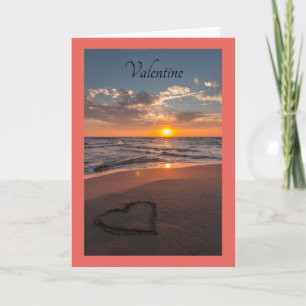 Cartes Pour Fêtes Annuelles Valentine Ocean Shore