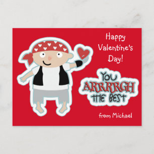Cartes Pour Fêtes Annuelles Valentine Pirate Heart