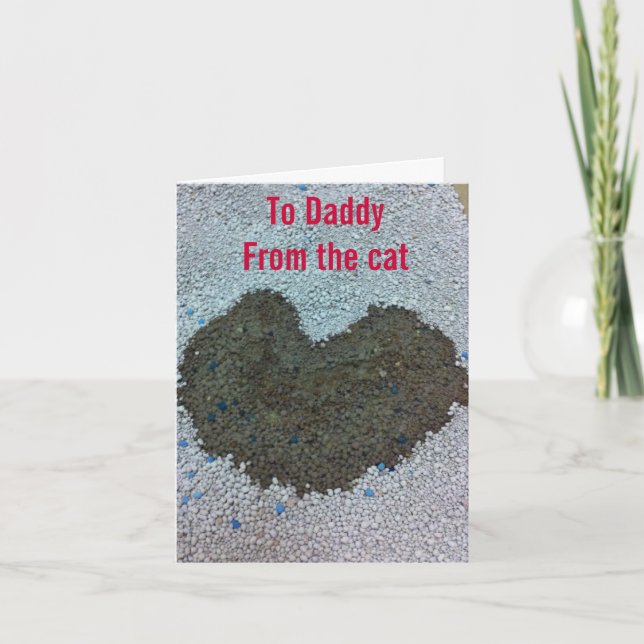 Cartes Pour Fêtes Annuelles Valentine pour papa du chat (Devant)