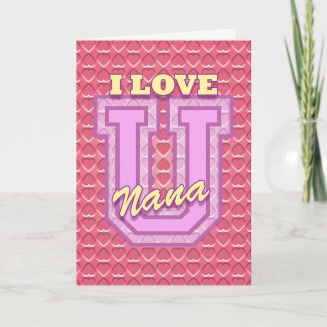 Cartes Pour Fêtes Annuelles Valentine pour votre Nana (Devant)