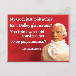 Cartes Pour Fêtes Annuelles Valentine présidentiel vilain : James et Dolley