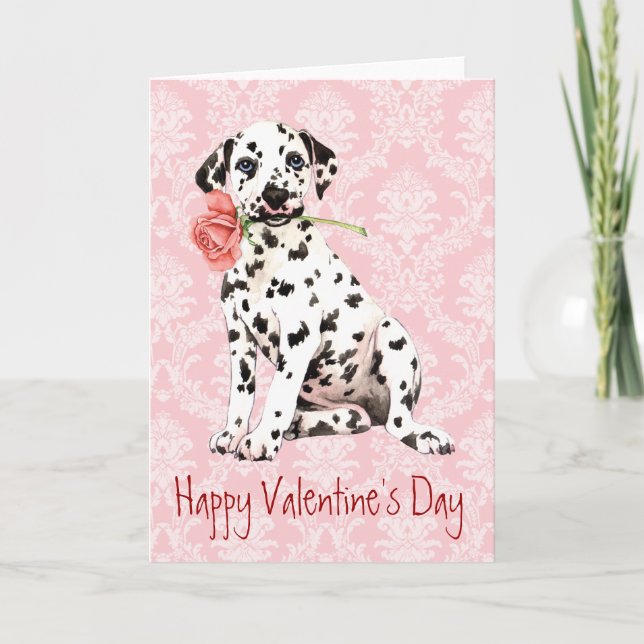 Cartes Pour Fêtes Annuelles Valentine Rose Damatian (Devant)