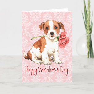 Cartes Pour Fêtes Annuelles Valentine Rose Parson Russell Terrier