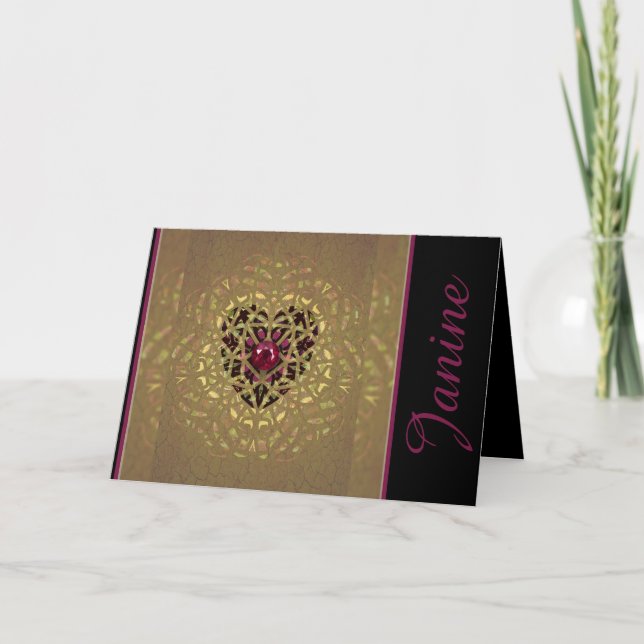 Cartes Pour Fêtes Annuelles Valentine Ruby (Devant)