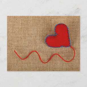 Cartes Pour Fêtes Annuelles Valentine' s Day Postcard with red heart