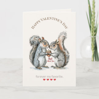 Cartes Pour Fêtes Annuelles Valentine’s Day Squirel Card – Cute Romantic