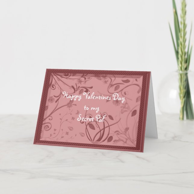 Cartes Pour Fêtes Annuelles Valentine Secret Pal (Devant)