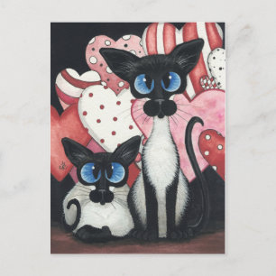 Cartes Pour Fêtes Annuelles Valentine Siamese Cat - Love x's Two