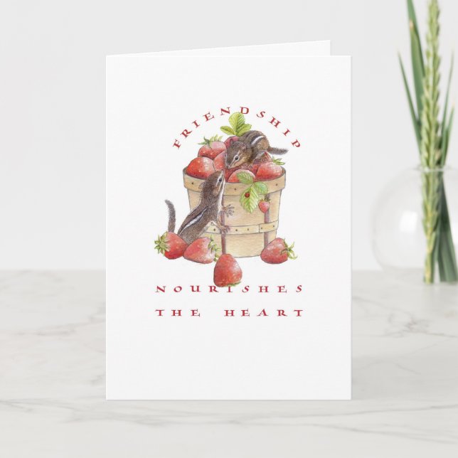 Cartes Pour Fêtes Annuelles Valentine/tamia de fraise (Devant)