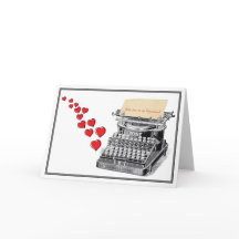 Valentine tapé à la machine