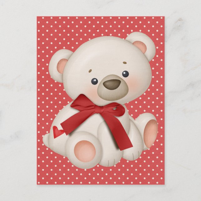 Cartes Pour Fêtes Annuelles Valentine teddy (Devant)