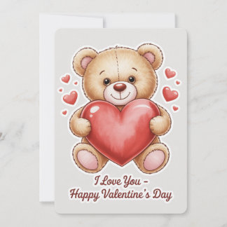 Cartes Pour Fêtes Annuelles Valentine teddy bear